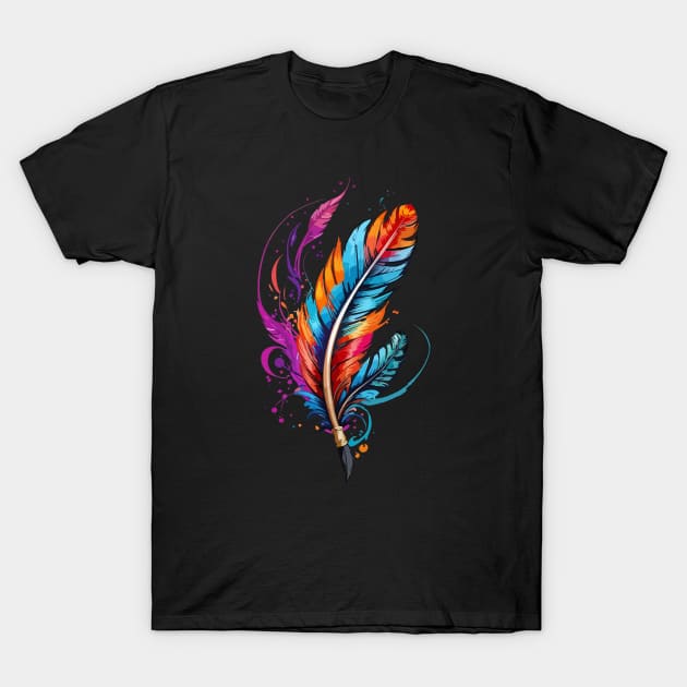 Bird Feathers T-Shirt by CatCoconut-Art